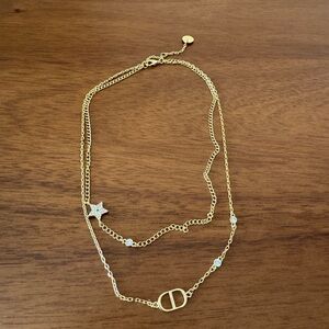 Christian Dior Petit CD Double Necklace